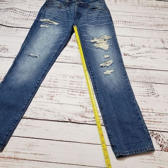 Abercrombie & Fitch Ames slim boyfriend distressed ripped jeans size 24 - Picture 8 of 15